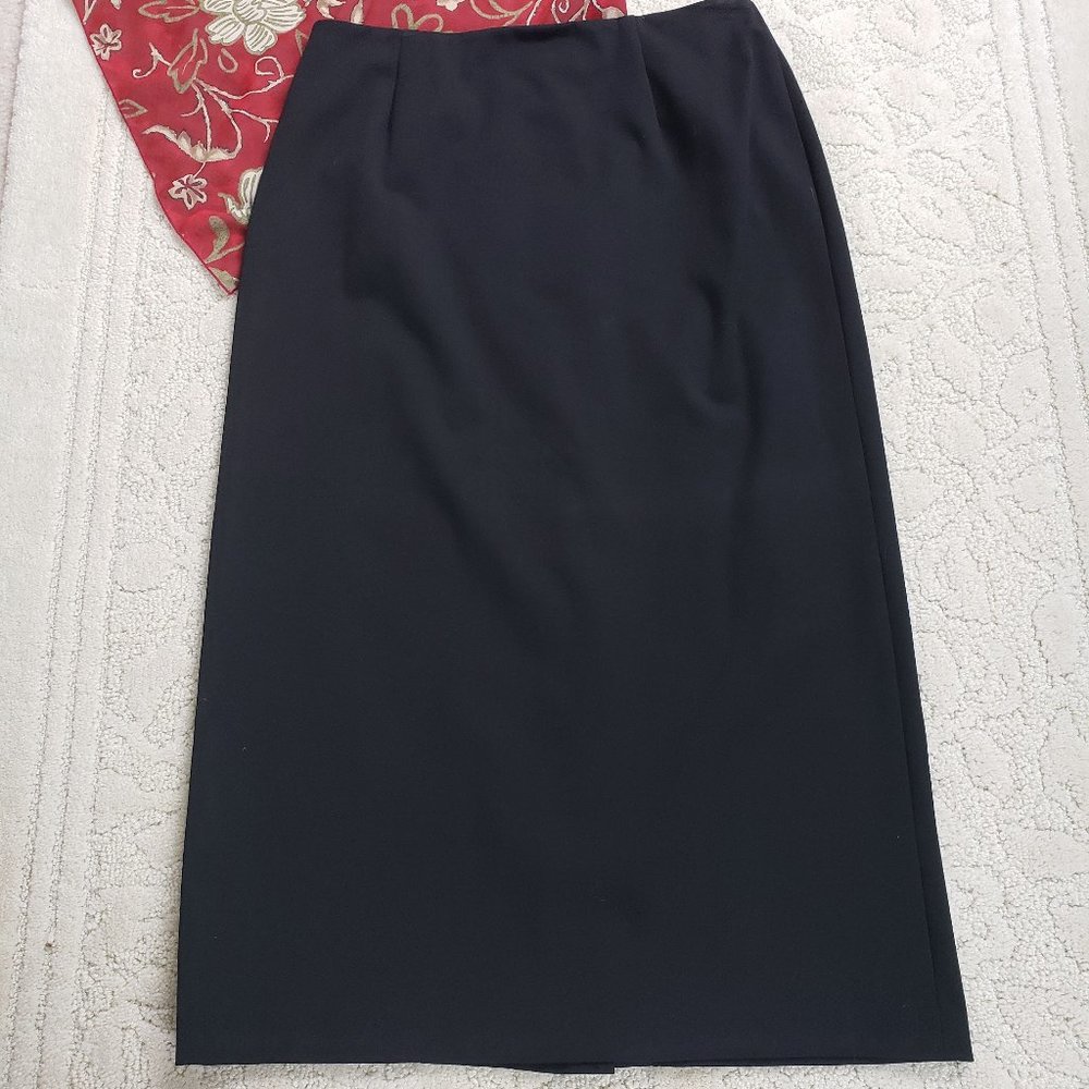Talbots Black Midi Skirt Sz14